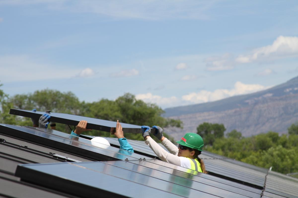 Solar Panels being installed