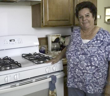 LIHEAP's weatherization program provided Sandra with a more energy efficient stove.